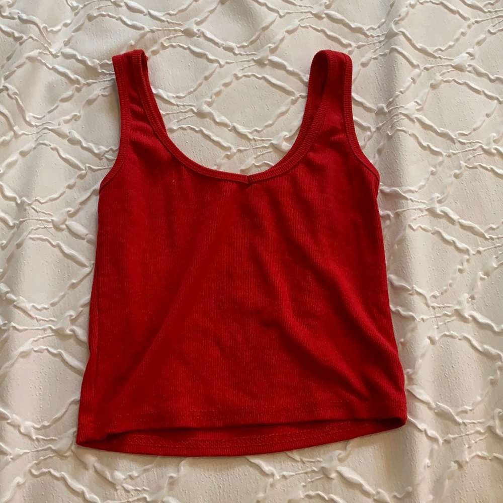 Red tank top